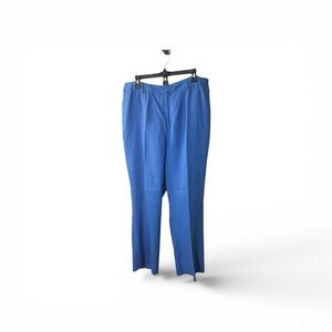 Lauren Ralph Lauren Blue High Rise 100% Linen Pants Summer Resort Wear Sz 16W
